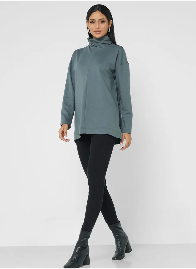 Refka by modanisa High Neck Sweatshirt