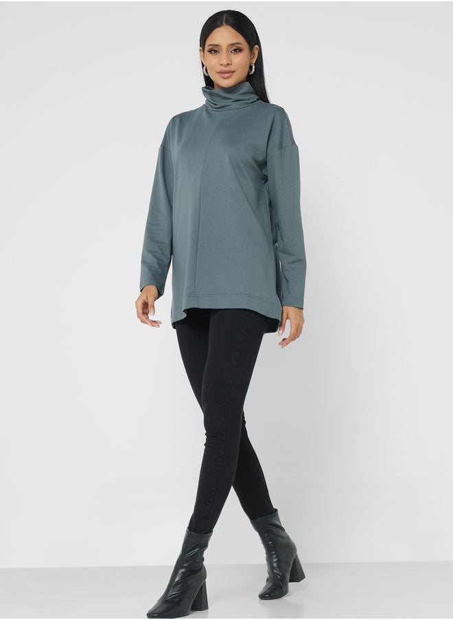 Refka by modanisa High Neck Sweatshirt  - Image 4