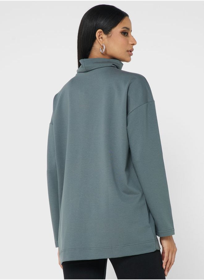 Refka by modanisa High Neck Sweatshirt  - Image 2