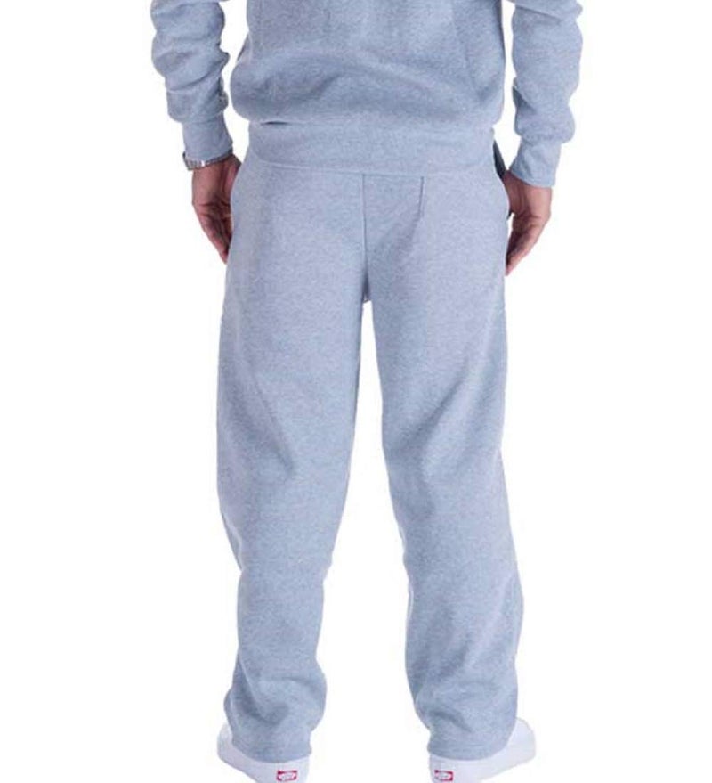 Facitisu Mens Sweatpants Fleece Athletic Open Bottom Workout Pants with Pocket Baggy Drawstring Sweats Pants Gym Joggers Light Gery Large - Image 3