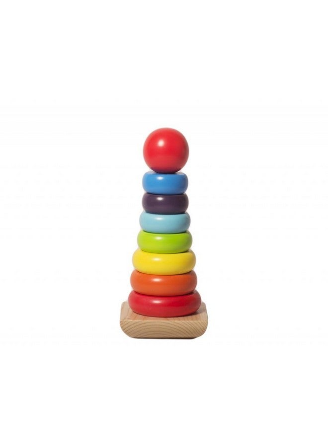 Shumee Wooden Rainbow Stacker Rings Toy (1 Years+) | Multicolor | Stem Learning | Made In India | Non Toxic Colors | Organic & Safe - Image 1