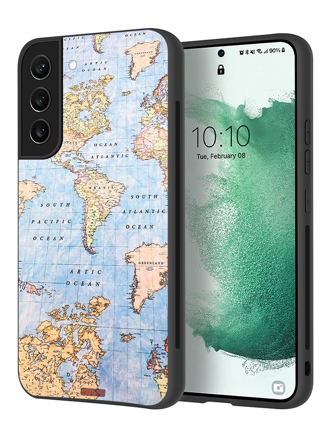Tolwak Samsung Galaxy S21 Plus 5G Protective Case Cover World Map - Image 1
