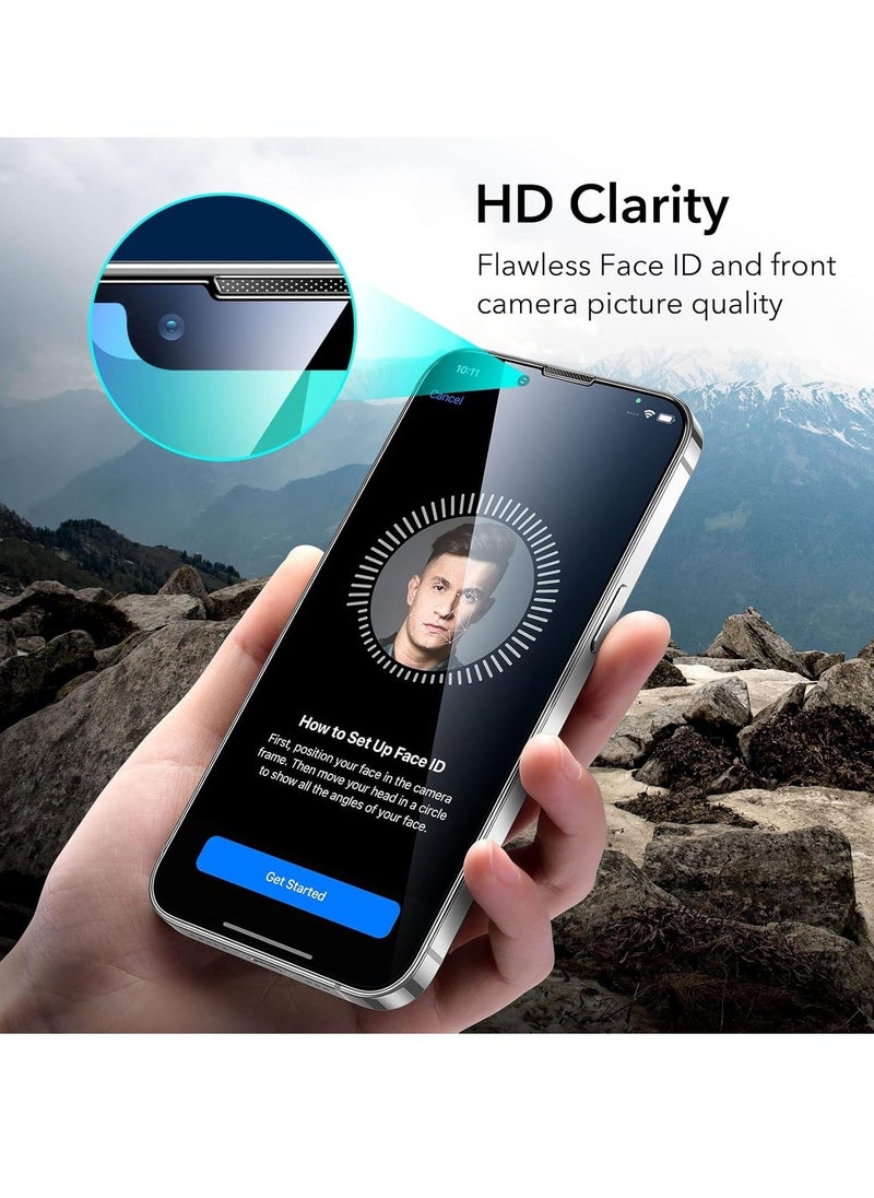 vesus "2-Pack Tempered Glass Screen Protector for iPhone 14/13/13 Pro â€“ Full Coverage, 9H Shatterproof, Easy Installation, Bubble-Free, Case-Friendly (6.1'')" - Image 4