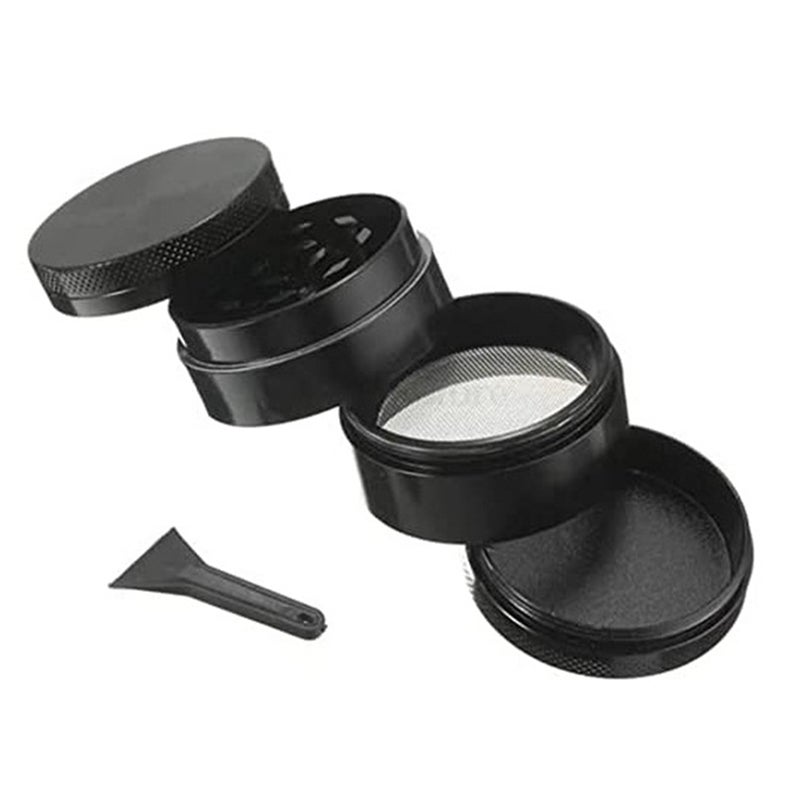 Spice Grinder 2.5 Inch Sturdy Zinc Alloy - Powerful Magnetic Lid Matte Black Spice Grinder for Home Kitchen Cooking - Image 5