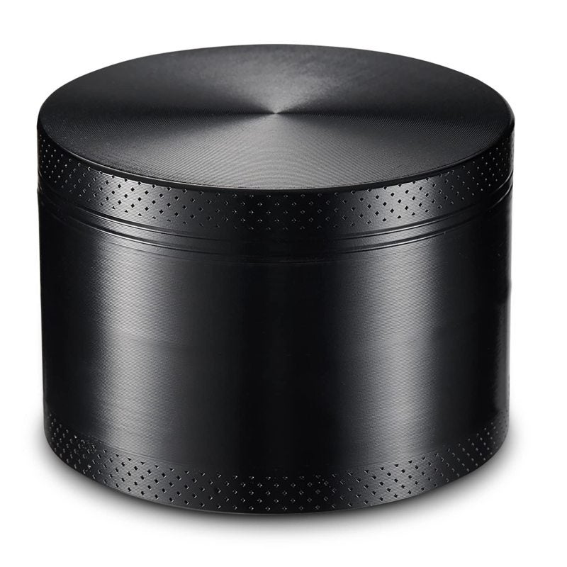 Spice Grinder 2.5 Inch Sturdy Zinc Alloy - Powerful Magnetic Lid Matte Black Spice Grinder for Home Kitchen Cooking - Image 1