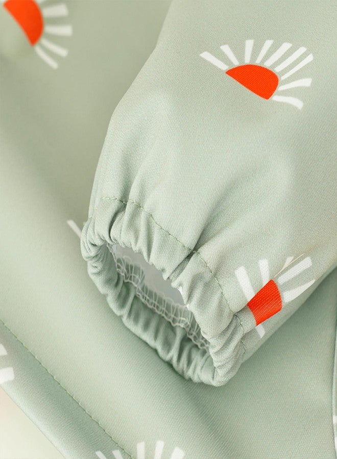 CoolaPeach 2Set Feeding Bibs Long Sleeve Baby Bib - Mess-Proof Feeding Bibs for Babies - Adjustable, Waterproof, and Highchair/Table Attachment(Sunflower) - Image 5