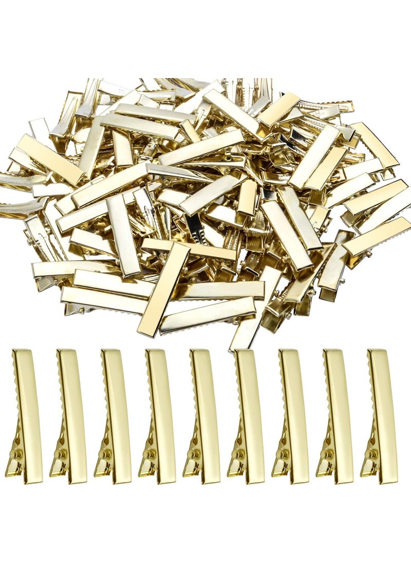 BronaGrand BronaGrand Flat Alligator Clips 100pcs 32cm DIY Single Prong Metal Hair Clips Duckbill Hair Clips Blank Hair Slides for Crafts and Other Hair Accessories 