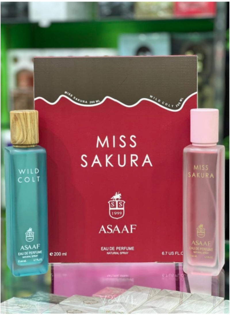 ASAAF Miss Sakura +Wild Colt Set EDP 200ML 