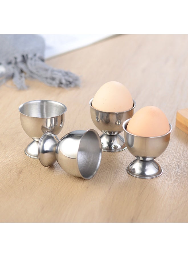 4PCS الفولاذ المقاوم للصدأ أكواب البيض مجموعة المغلي بيضة الوقوف حامل الفولاذ المقاوم للصدأ بيضة كأس علبة المنزل إمدادات المطبخ حامل المطبخ أدوات للبيض - Image 4