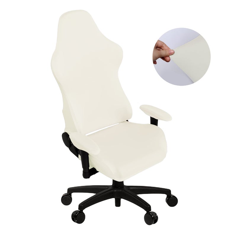 SARAFLORA Gaming Chair Covers Stretch Washable Computer Chair Slipcovers for Armchair, Swivel Chair, Gaming Chair,Computer boss Chair (Ivory, X-Large) - Image 1