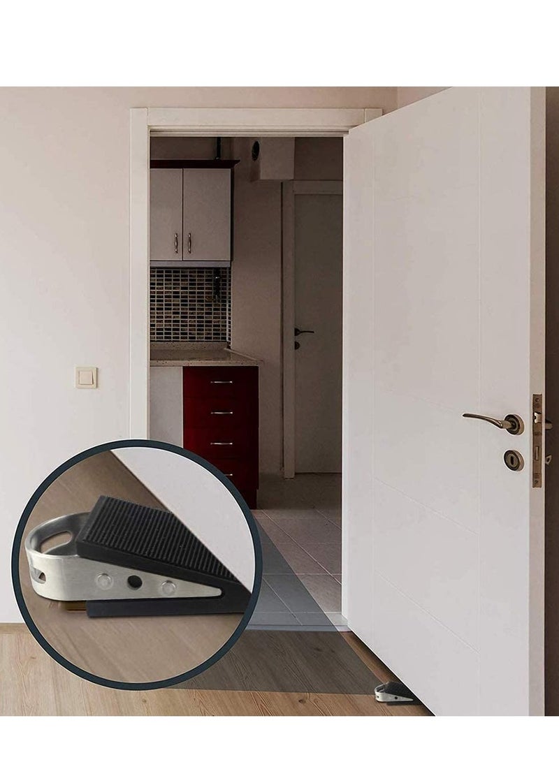 SOLARAE Rubber Door Stopper - Door Stop That Won't Scratch Floor or Door - Works On All Surfaces Door Closer, Secure Door Stopper Tips - Image 2