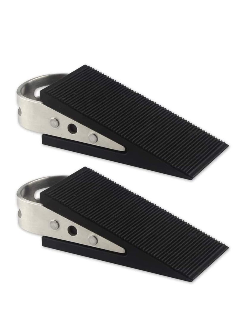 SOLARAE Rubber Door Stopper - Door Stop That Won't Scratch Floor or Door - Works On All Surfaces Door Closer, Secure Door Stopper Tips - Image 1