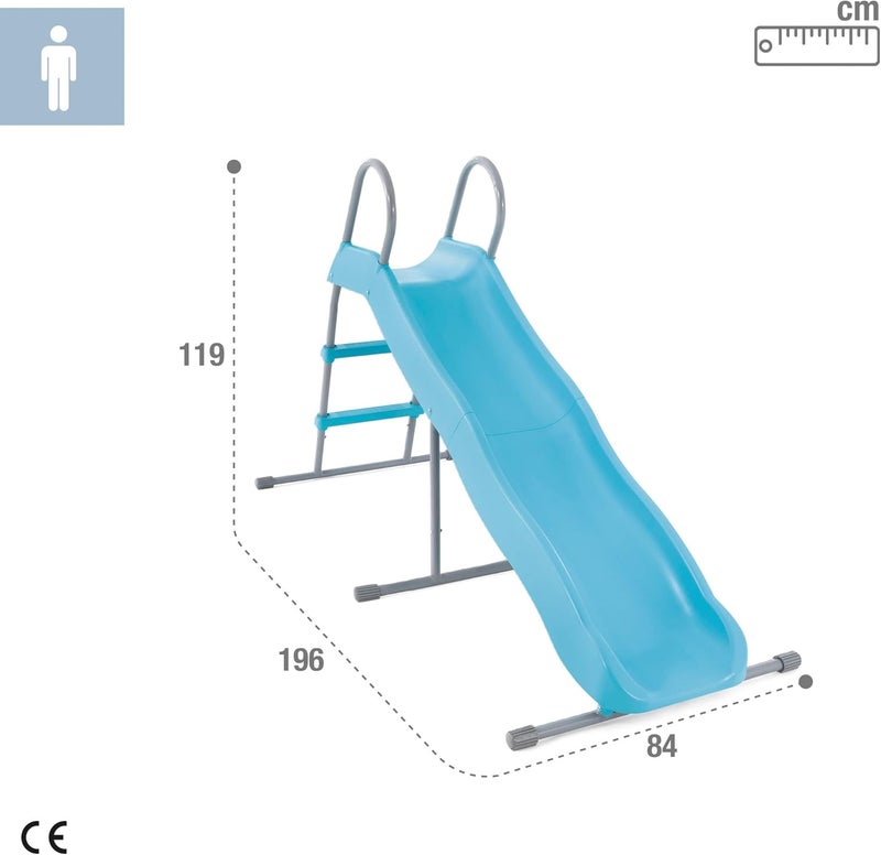 انتكس Intex 44106 زلاجة حديقة الأطفال من الفولاذ والبلاستيك، أزرق، 196 × 84 × 119 سم - Image 4