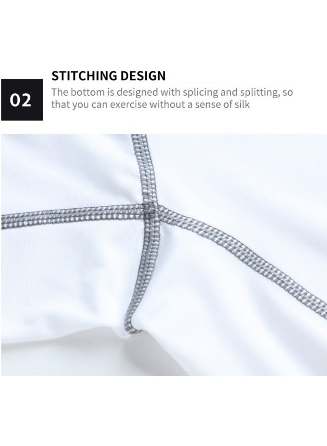 Joychic Sports fitness pants, men's basketball shorts, sweat-wicking, high-elastic tight running training leggings, men's trousers, black - Image 4