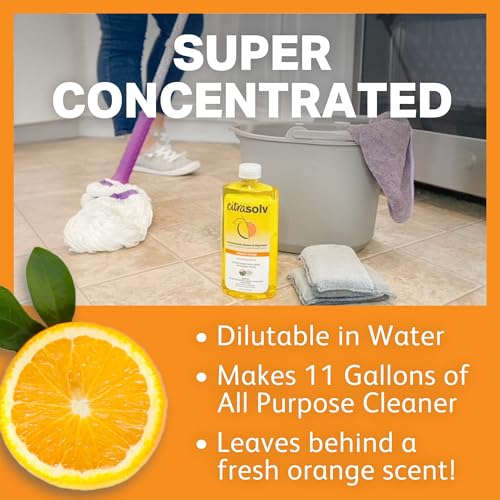 Citra Solv Concentrated Household Cleaner & Degreaser - Valencia Orange Scent - 16 Fl Oz, Safe, Effective, and Versatile Cleaning Solution, Natural Ingredients, Biodegradable, Made in USA - Image 2
