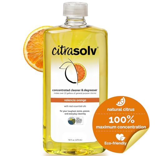 Citra Solv Concentrated Household Cleaner & Degreaser - Valencia Orange Scent - 16 Fl Oz, Safe, Effective, and Versatile Cleaning Solution, Natural Ingredients, Biodegradable, Made in USA - Image 1