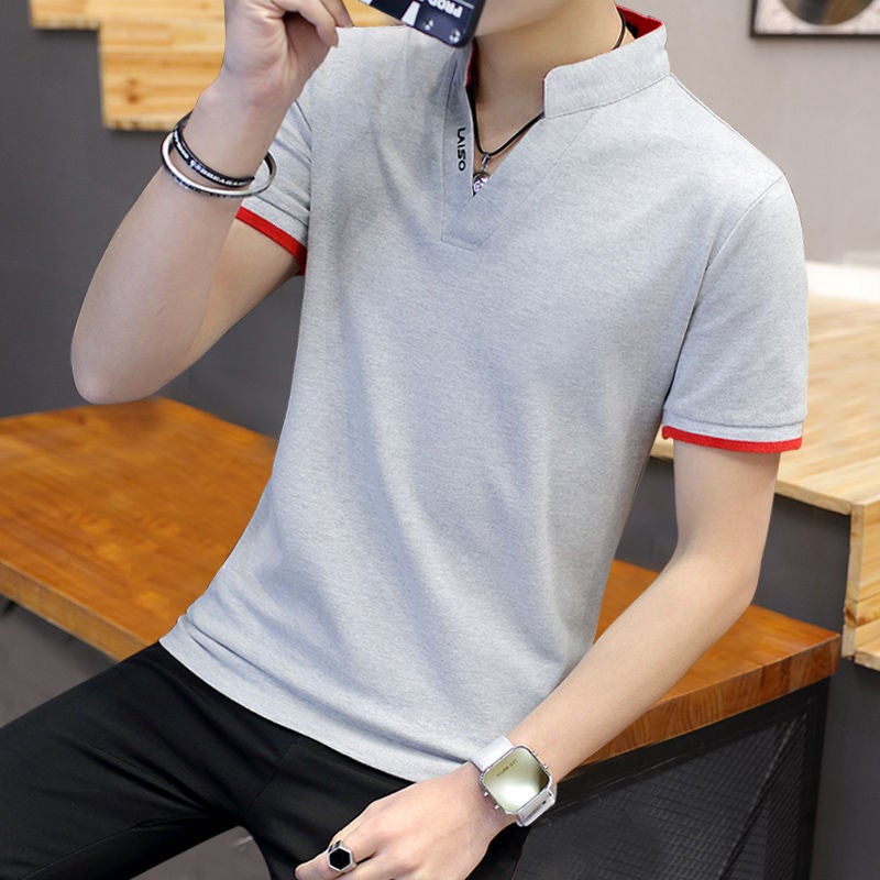 Mens Plain Slim Fit Short Sleeve T-Shirt Black - Image 5