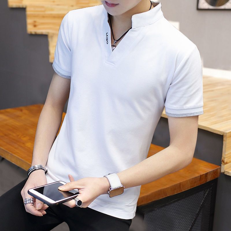 Mens Plain Slim Fit Short Sleeve T-Shirt Black - Image 4