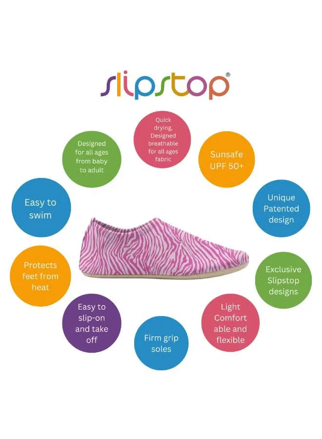 Slipstop pink Slipstop Wavy Kids Non Slip Water and Beach Shoes Lightweight Quick Dry Swim Ready Footwear for Babies and Children for Women | Best Price UAE