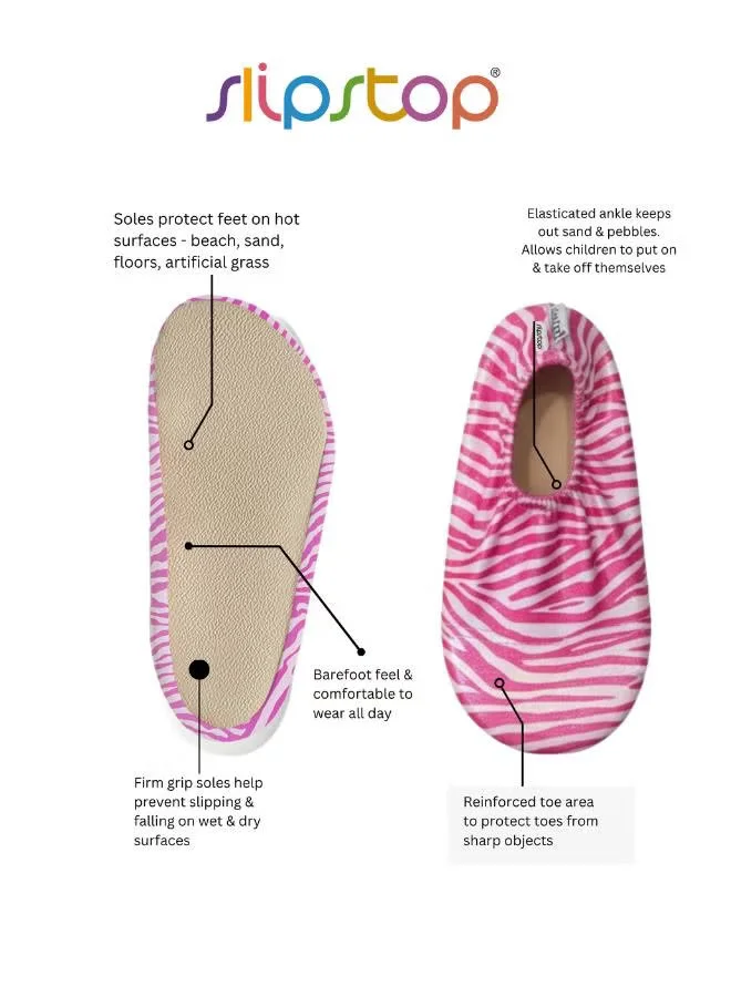 Slipstop pink Slipstop Wavy Kids Non Slip Water and Beach Shoes Lightweight Quick Dry Swim Ready Footwear for Babies and Children for Women | Best Price UAE