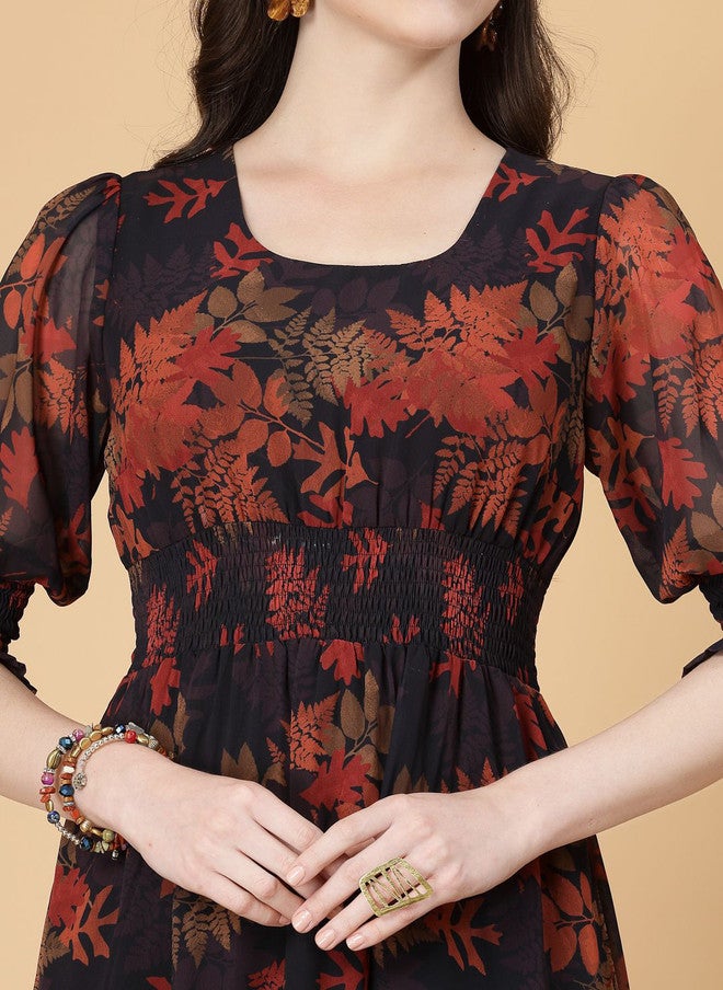 RAASSIO فستان ماكسي مزخرف بالأزهار للنساء - Image 2