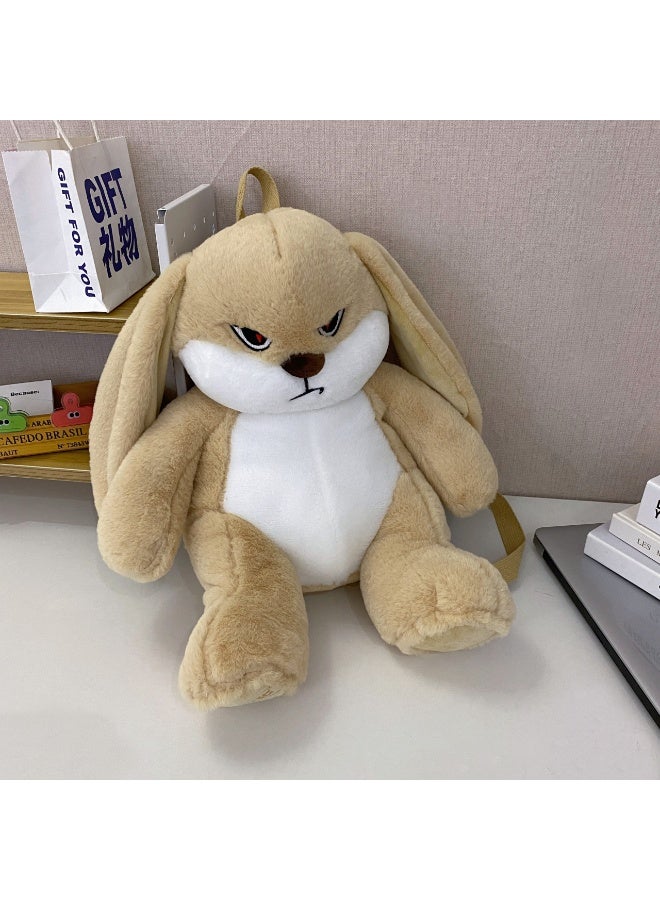 لبونير كيس كتف أرنب ناعم نسيج ناعم + تعبير لطيف متبادل، تصميم جديد ذو سعة كبيرة وزن خفيف 0.48 كجم عنصر أساسي لرواج التسوق اليومي مناسب لكل من العطاء كهدية والاستخدام الشخصي متعدد الاستخدامات للسيناريوهات المختلفة - Image 3