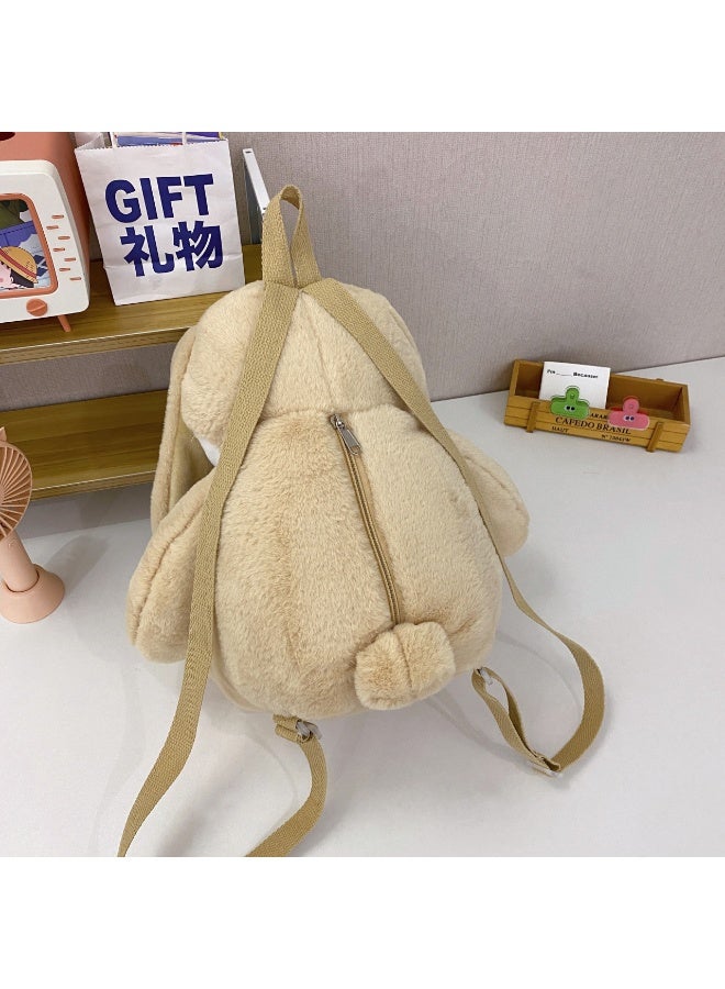 لبونير كيس كتف أرنب ناعم نسيج ناعم + تعبير لطيف متبادل، تصميم جديد ذو سعة كبيرة وزن خفيف 0.48 كجم عنصر أساسي لرواج التسوق اليومي مناسب لكل من العطاء كهدية والاستخدام الشخصي متعدد الاستخدامات للسيناريوهات المختلفة - Image 4