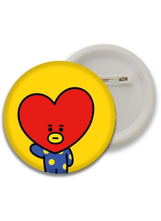 D2c D2C BTS Round Pin Button Badge for Boys Girls Men & Women Kpop Character batches for Bags, Backpack, Birthday Gift, Party Size-58mm Multicolor  - Image 2