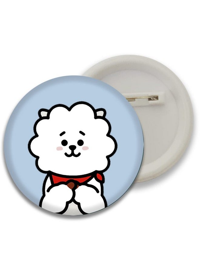 D2c D2C BTS Round Pin Button Badge for Boys Girls Men & Women Kpop Character batches for Bags, Backpack, Birthday Gift, Party Size-58mm Multicolor  - Image 5