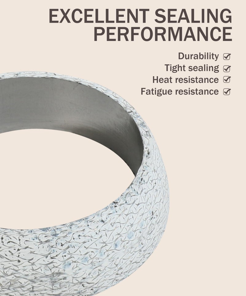 bylikeho Car Exhaust Manifold Gasket,Car Accessories 2inch Donut Gasket,Automotive Exhaust Flange Gasket Seal Ring to Prevent Leaking Between Exhaust Manifold and Exhaust Pipe (2 ") - Image 4
