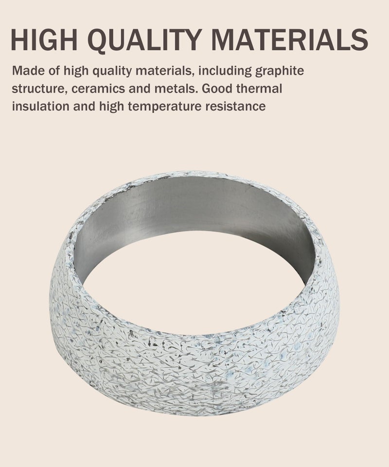 bylikeho Car Exhaust Manifold Gasket,Car Accessories 2inch Donut Gasket,Automotive Exhaust Flange Gasket Seal Ring to Prevent Leaking Between Exhaust Manifold and Exhaust Pipe (2 ") - Image 3