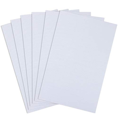 Similane 6 Pieces Aida Cloth 14 Count Cross Stitch Fabric, White, 12 by 18-Inch - Image 1