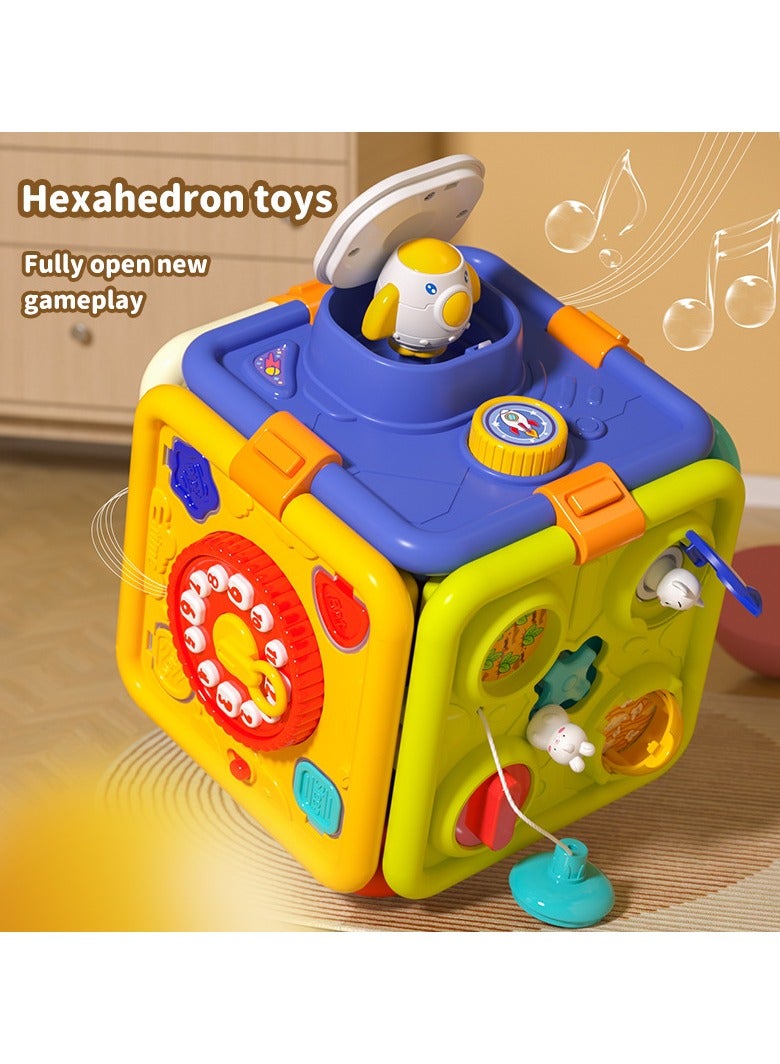 general Baby Busy Ball 0-3 Years Old Baby Polyhedron Hexahedron Multifunctional Game Box Game Table Toys - Image 1