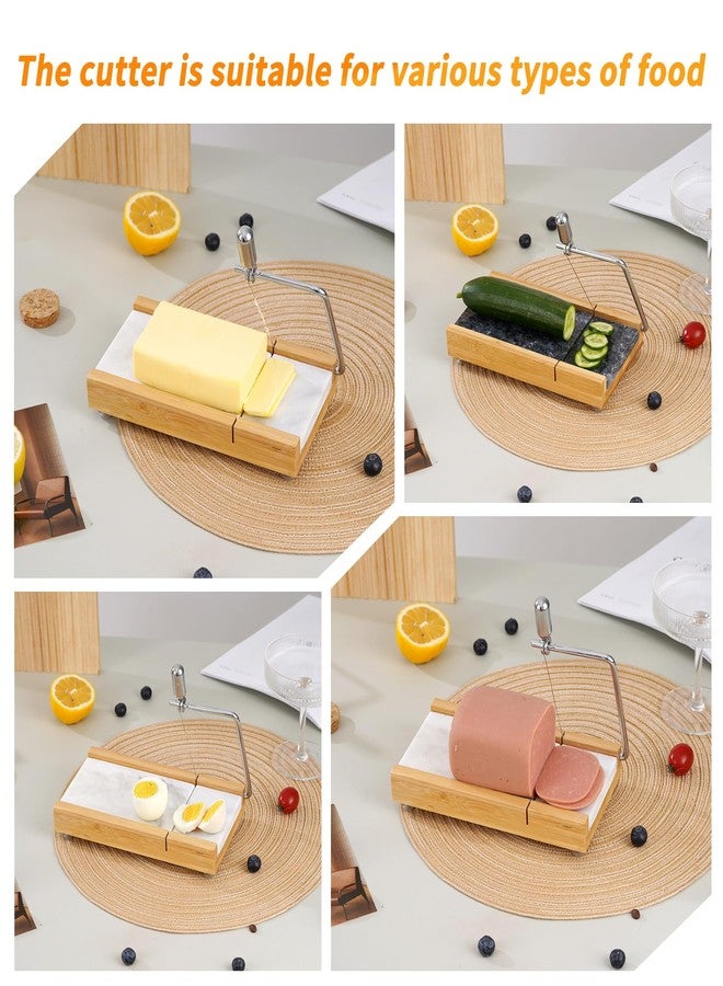 Tianman Cheese Slicer Cheese Cutter with 4 Replacement Cutting Wire,Heavy Duty 8.27"x 4.4",Marble Board Cheese Slicer for Block Cheeses, Butter,Cakes and More(White Grey) - Image 4