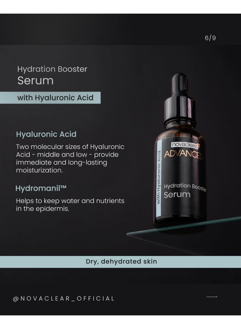 Novaclear Advanced Hydration Booster Serum 30ml – Hyaluronic Acid & Rice Extract for Deep Moisturizing & Anti-Aging - Image 4