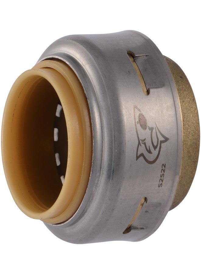 SharkBite Max 1/2 Inch Push Cap, Push to Connect Brass Plumbing Fitting, PEX Pipe, Copper, CPVC, PE-RT, HDPE, UR514A - Image 1