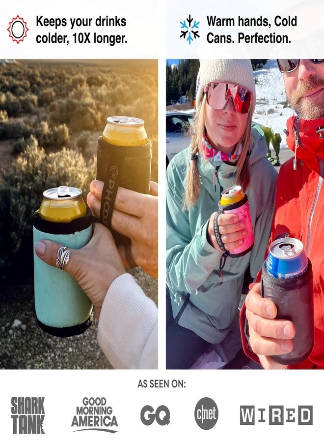 PHOOZY Insulated Can Cooler for Tall 16oz Cans - Patented NASA Insulation Keeps Drinks Cold 10X Longer (Weighs less than 2 ounces) - Keep Your Drinks Cold and Your Hands Warm - Black Camo - Image 5