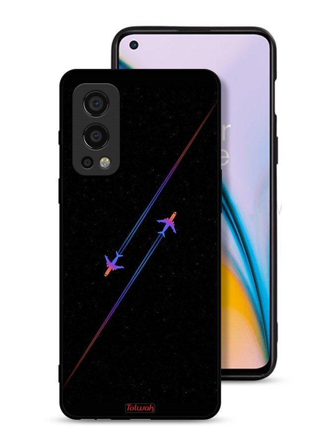 Tolwak OnePlus Nord 2 5G Protective Case Cover Airplanes Art - Image 1