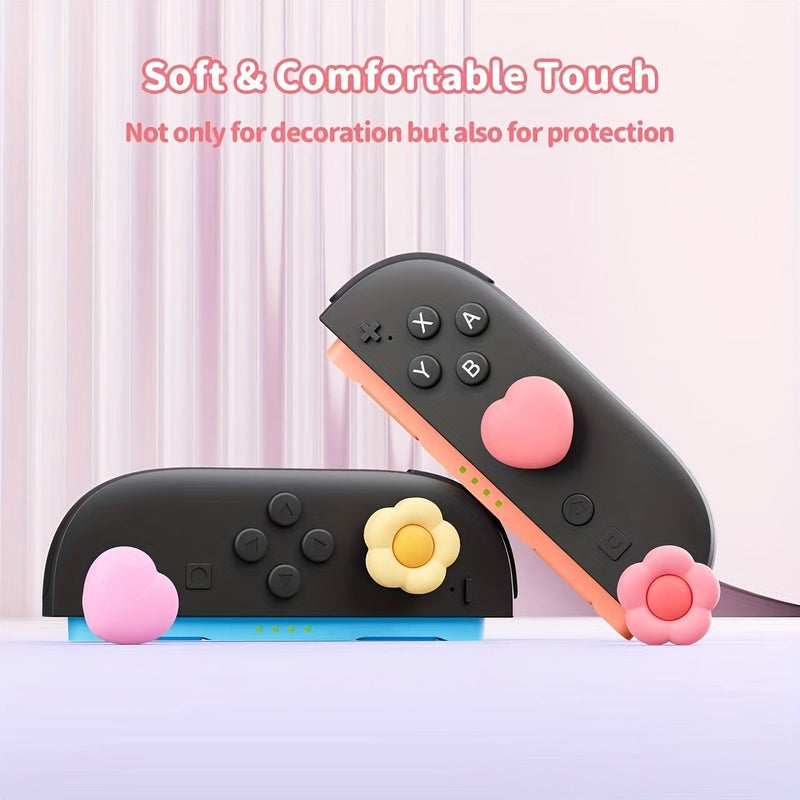 أغطية مقابض الإبهام على شكل قلب وزهرة (قطعتان) لجهاز Nintendo Switch - Image 5