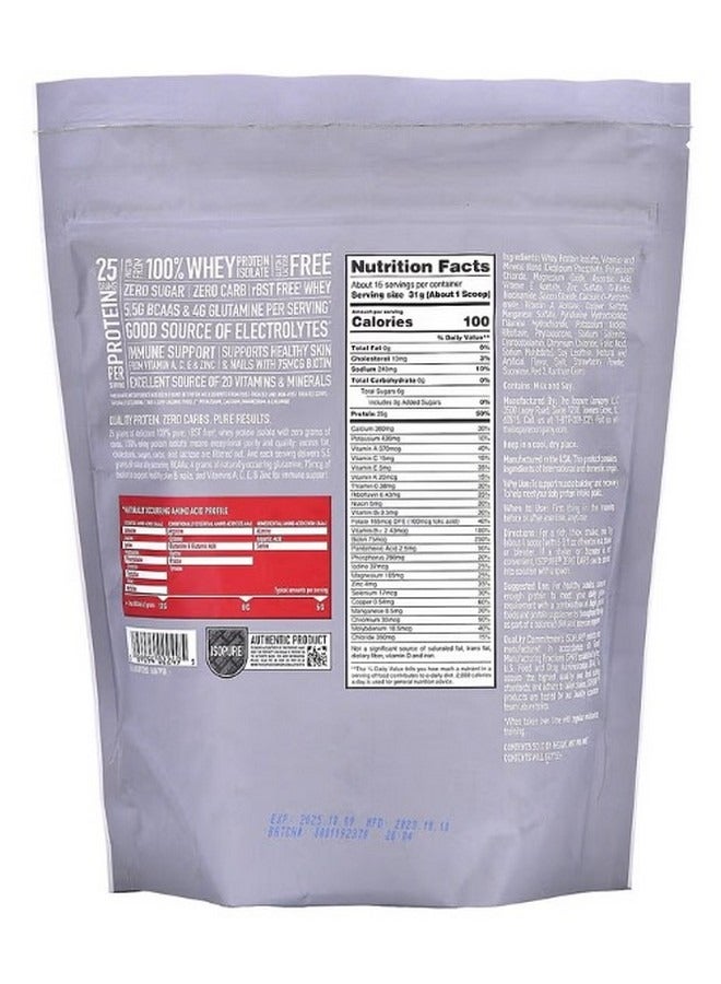 آيزوبيور Zero Carb Protein Powder Strawberries and Cream 1 lb 454 g - Image 2