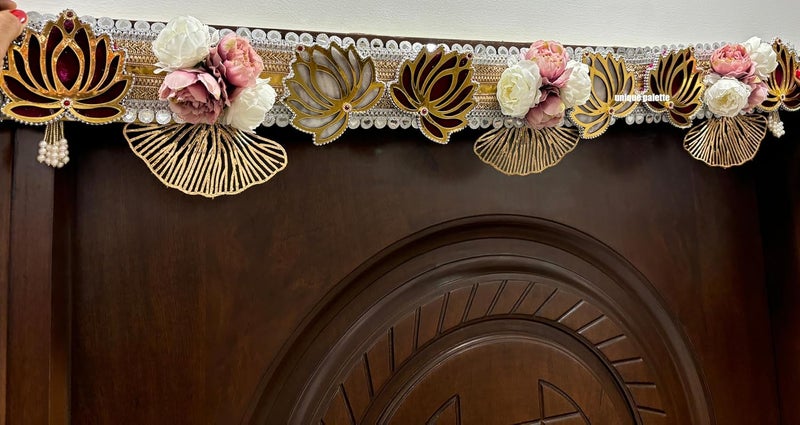Unique Palette Wall Door Hanging Toran Bandhanwar Decoration Item for Home Entrance Gate Office Kitchen Living Room Pooja RoomModelLotus