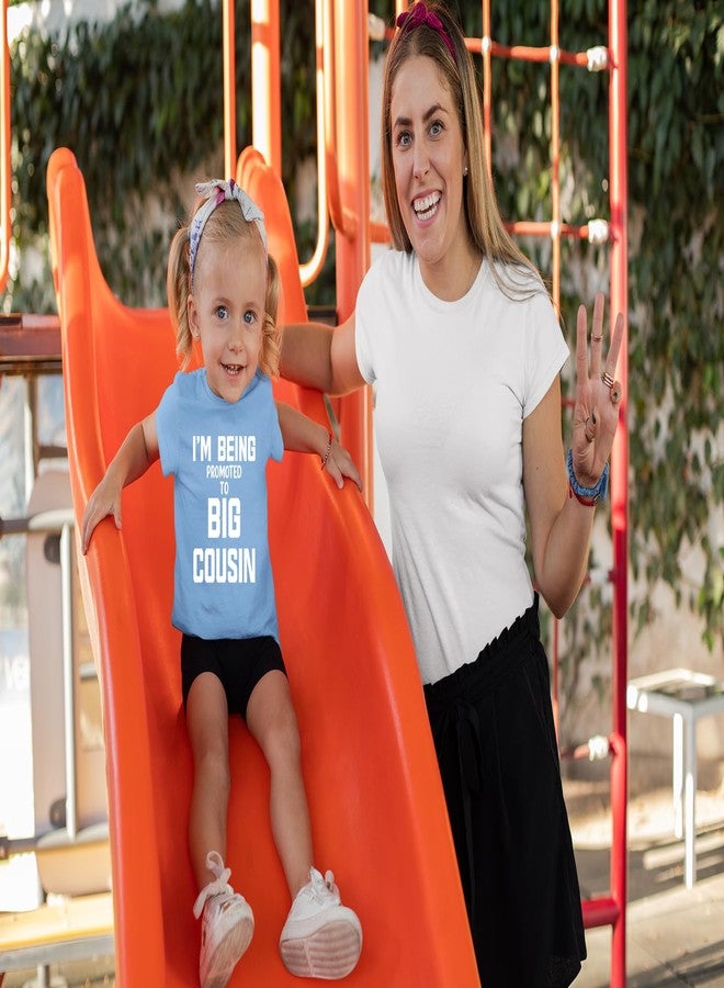 CBTwear Im Being Promoted to Big Cousin Funny Cute and Comfy Toddler T-Shirt - 2T, Blue - Image 4