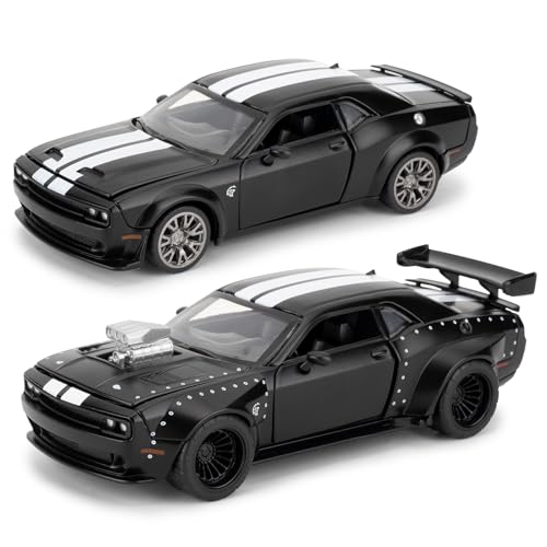 LOVEPOSELY 136 Take Apart Assembled Car Model for 2022 Dodge Challenger SRT Hellcat Diecast Toy DIY Zinc Alloy Vehicle Toy Kit Educational Building Toys Cars Birthday Gift for Children Black - Image 5