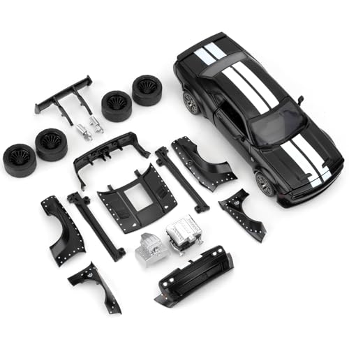 LOVEPOSELY 136 Take Apart Assembled Car Model for 2022 Dodge Challenger SRT Hellcat Diecast Toy DIY Zinc Alloy Vehicle Toy Kit Educational Building Toys Cars Birthday Gift for Children Black - Image 1