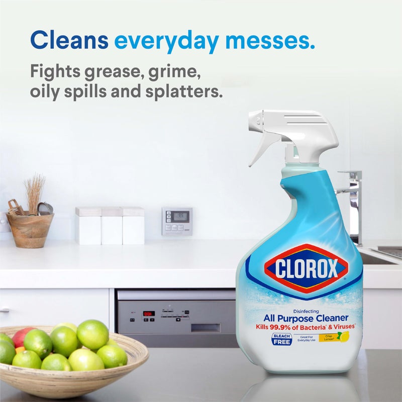 Clorox Disinfecting All-Purpose Cleaner 32 Oz and Disinfecting Bathroom Cleaner, Household Essentials, 30 Oz, Pack of 3 - Image 5
