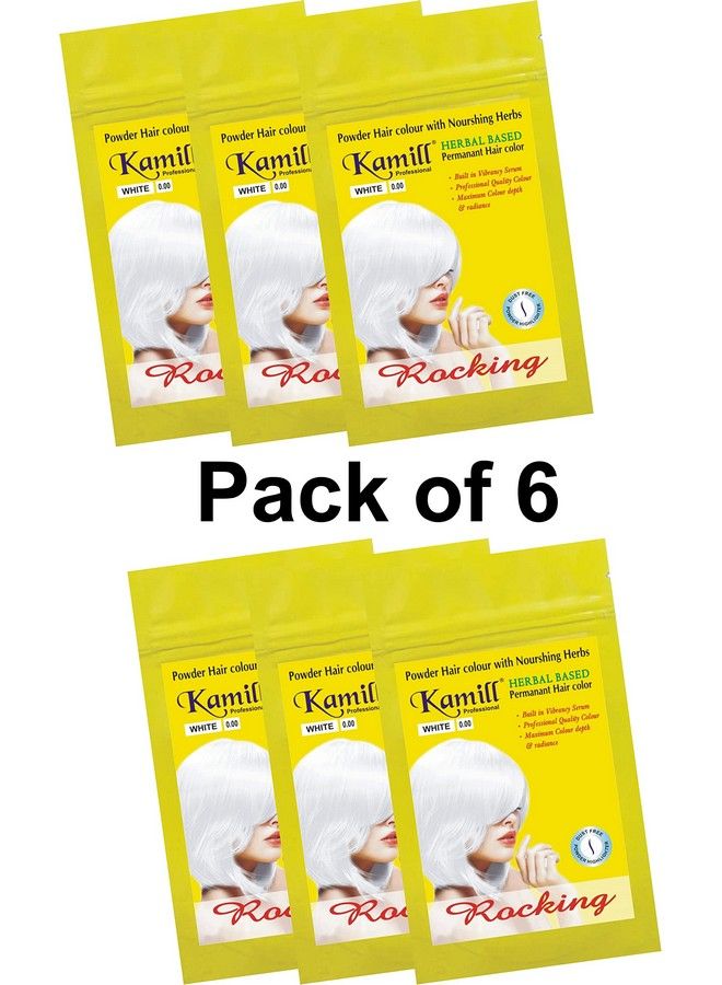Kamill Professional Keratin Color Herbal Based Permanent Powder Hair Color (Pack Of 6) (White) - Image 2