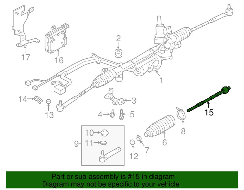 Subaru Genuine Subaru 34160FJ000 Tie Rod Complete 1 Pack - Image 4