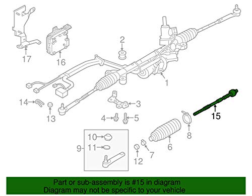 Subaru Genuine Subaru 34160FJ000 Tie Rod Complete 1 Pack - Image 3