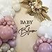 MASTRON Baby in Bloom Sign Brown Felt Letter Baby Shower Sign Baby in Bloom Party Decor Backdrop for Boy or Girl Baby Shower Gender Reveal 1st Birthday Brown - Image 3