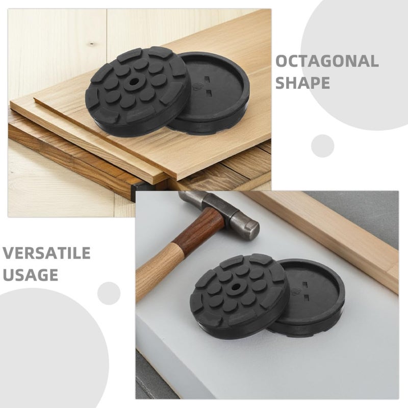 4pcs Heavy Duty Octagonal Rubber Jack Pad Lift Adapters for Car Automotive Repair Workshop - Image 4